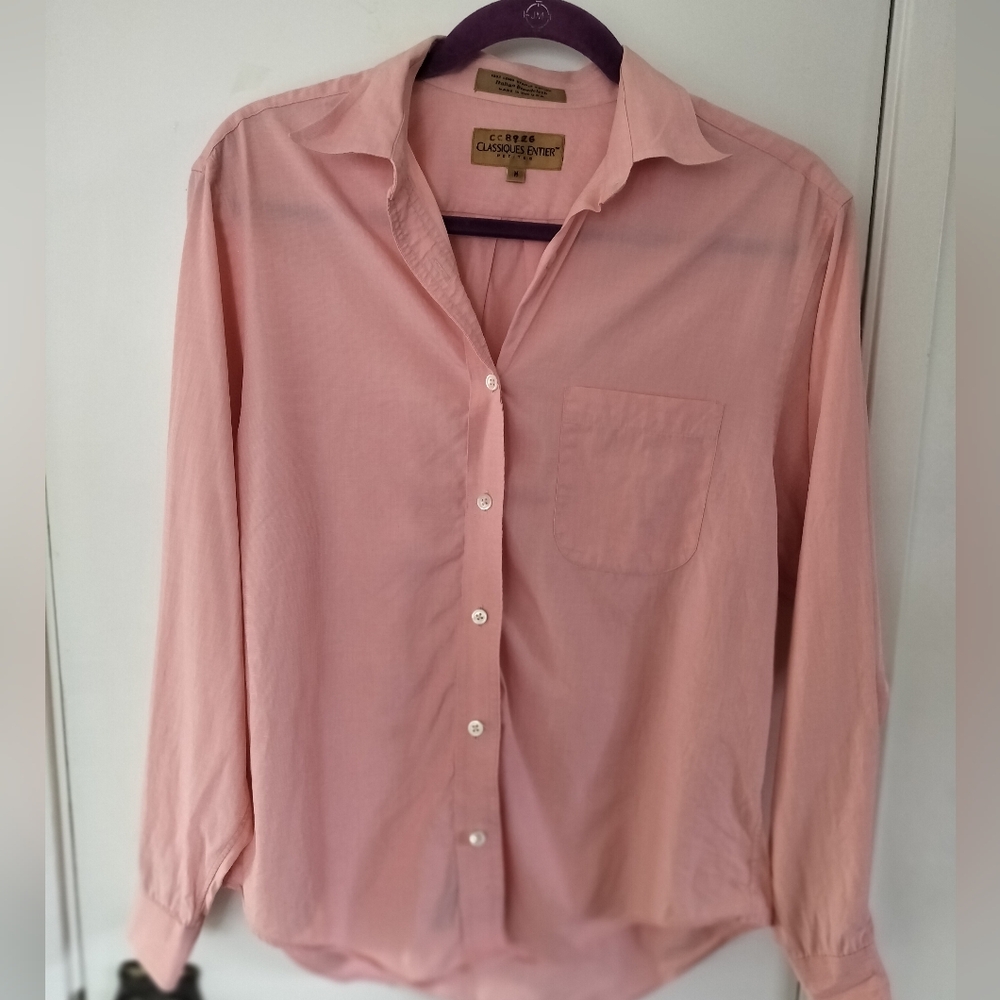 Vintage Classiques Entier 100% Long Staple Cotton Italian Broadcloth Med Pink
